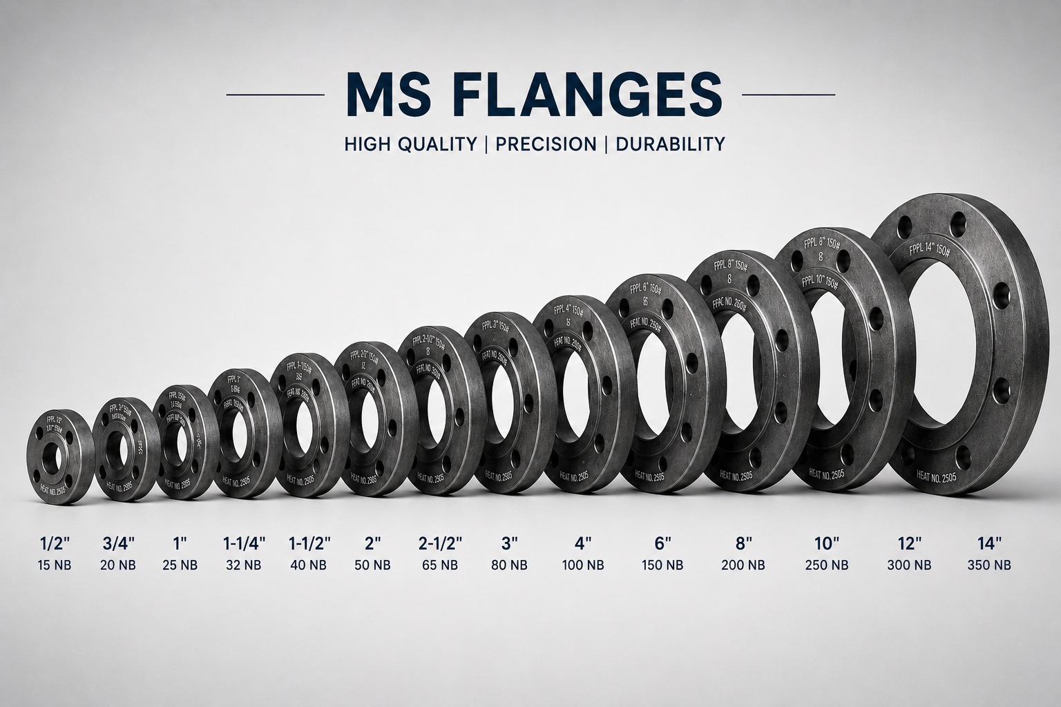 Close-up of industrial steel pipe flanges
