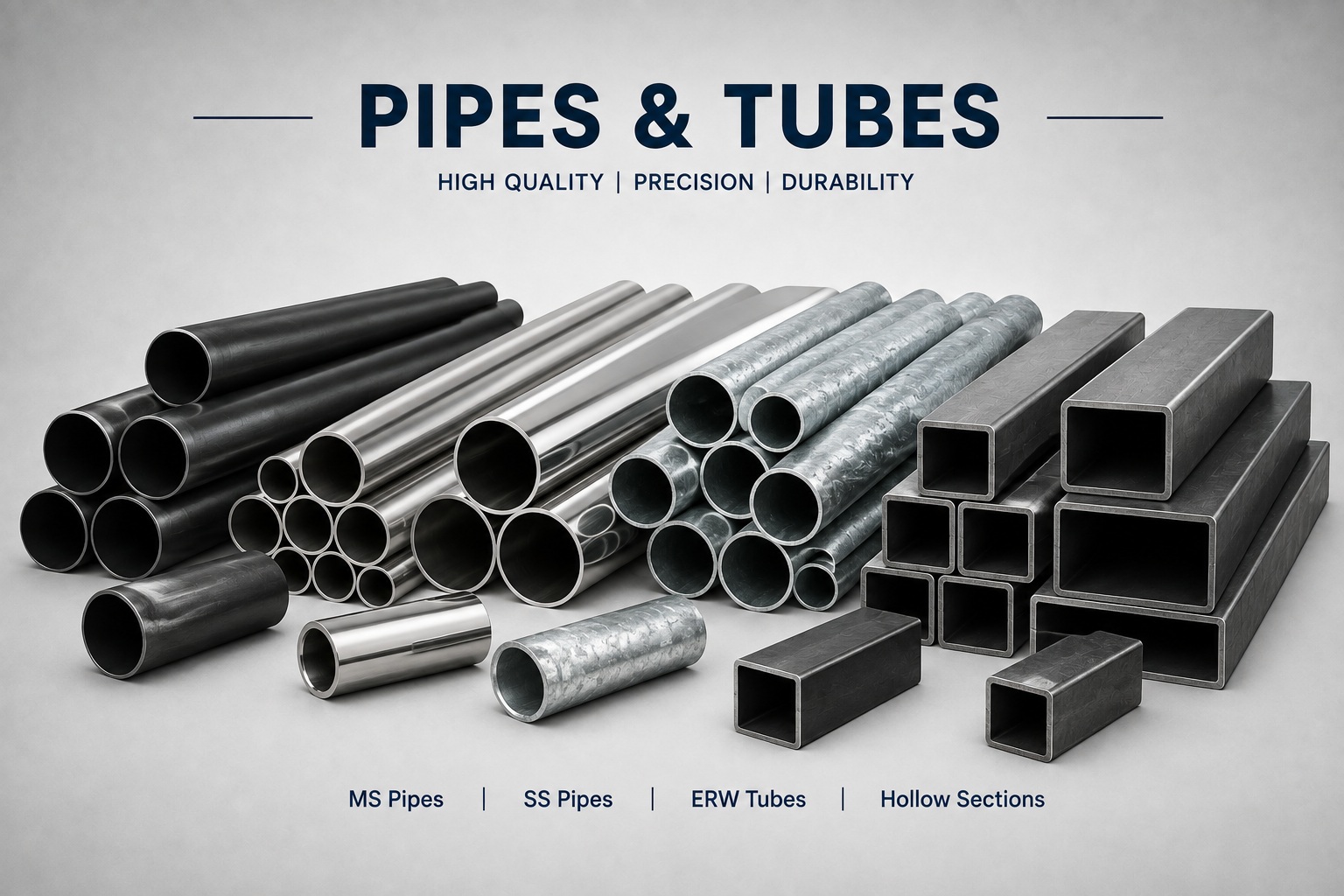 Steel pipes being handled inside an industrial facility
